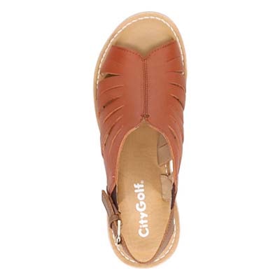 シティ ゴルフ City Golf  爽やかなサマーサンダル　GFL20145 RED･BROWN M　(23.0～23.5)