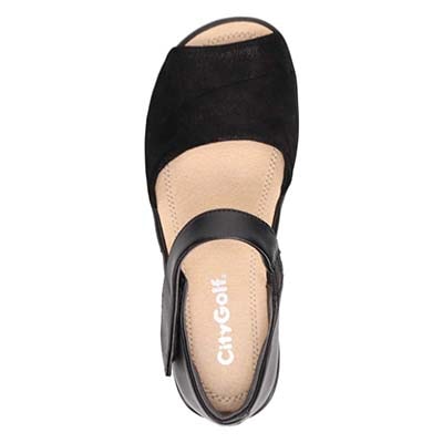 シティ ゴルフ City Golf  プラット製法のソフトカジュアルサンダル　GFL20146 BLACK M　(23.0～23.5)