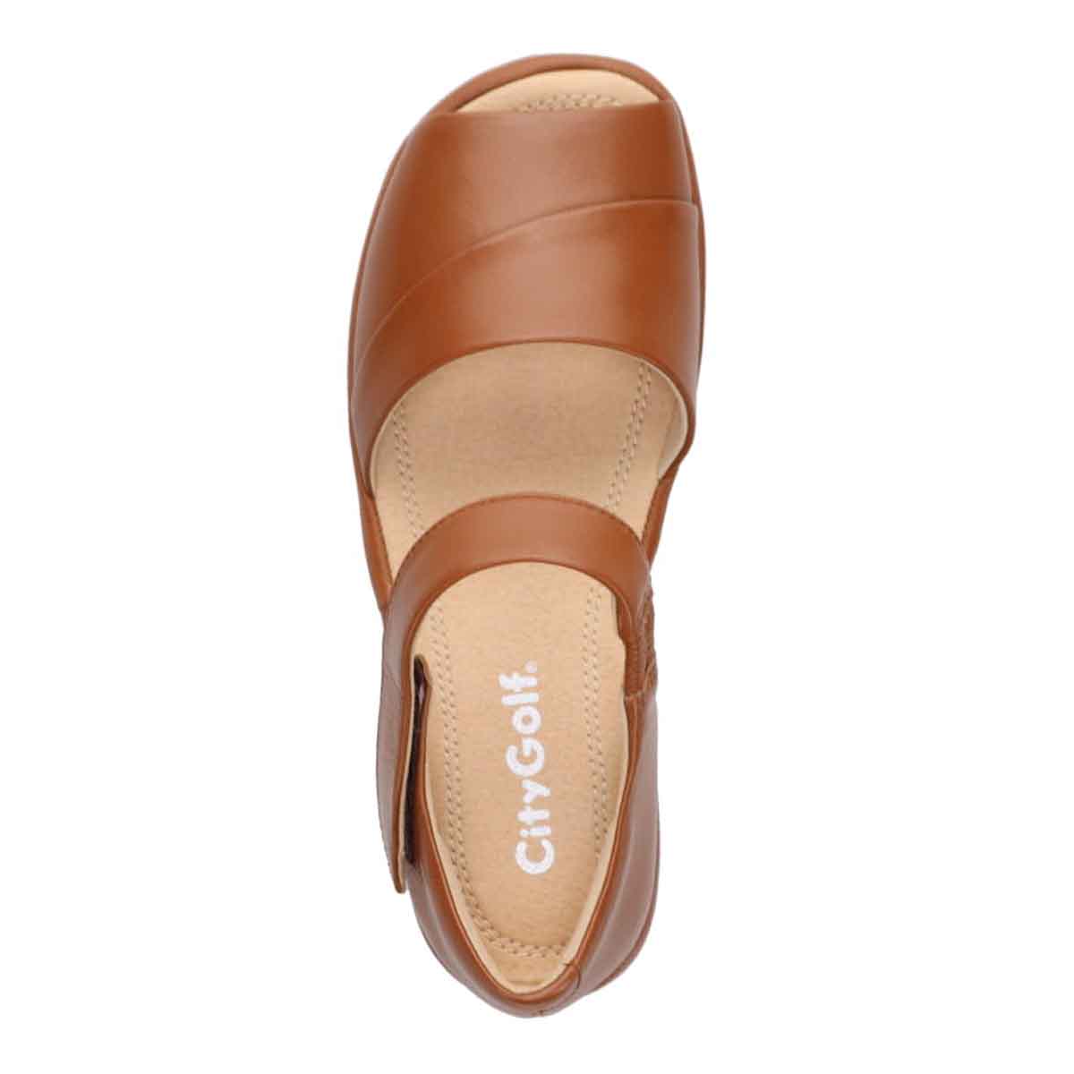 シティ ゴルフ City Golf  プラット製法のソフトカジュアルサンダル　GFL20146 CAMEL M　(23.0～23.5)