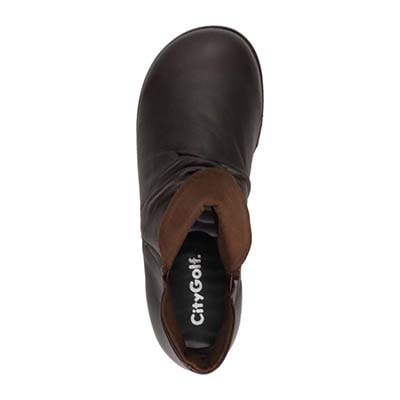 シティ ゴルフ City Golf  幅広５Eラストのカジュアルショートブーツ 防滑ソール GFL5305H D-BROWN 23.0