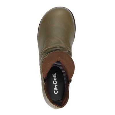 シティ ゴルフ City Golf  幅広５Eラストのカジュアルショートブーツ　GFL5305 NAVY 23.0