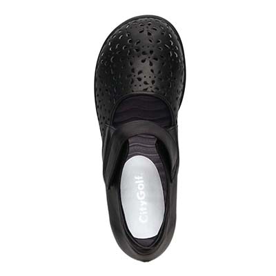 シティ ゴルフ City Golf  幅広５Eラストのパンチングカジュアルシューズ　GFL5307 BLACK 23.0