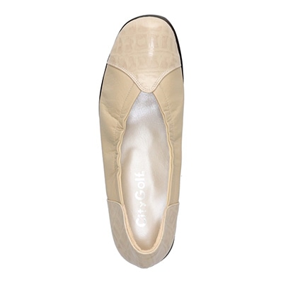 シティゴルフ Ｃｉｔｙ　Ｇｏｌｆ 幅広ゆったりな、デザインパンプス　GFL8207 BEIGE 23.0