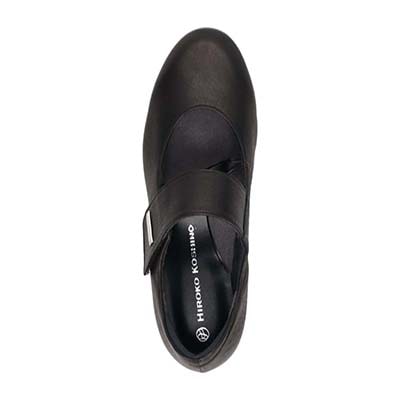 HIROKO KOSHINO 軽やかな履き心地♪甲ベルト付き カジュアルパンプス  HKL3614 BLACK 23.0