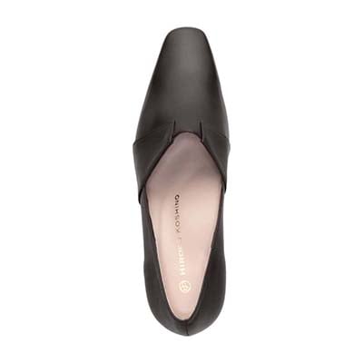 HIROKO KOSHINO ソフトな足あたり サイドのカッティングが綺麗な甲深デザインパンプス HKL4507 D-BROWN 23.0