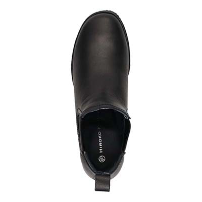 【防滑ソールタイプ】HIROKO KOSHINO　しっとり＆ソフトな牛革を使用した  カジュアルショートブーツ  HKL4630AH BLACK 23.0