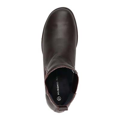 【防滑ソールタイプ】HIROKO KOSHINO　しっとり＆ソフトな牛革を使用した  カジュアルショートブーツ  HKL4630AH D-BROWN 23.0