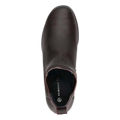 HIROKO KOSHINO しっとり＆ソフトなさわり心地が特徴の牛革を使用した ショート丈 サイドゴアブーツ  HKL4631 D-BROWN 23.0