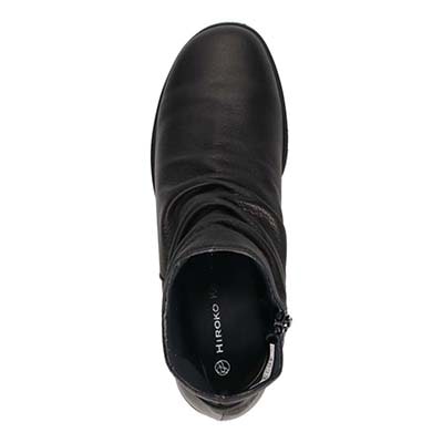 【防滑ソールタイプ】HIROKO KOSHINO キレイ目シルエット 柔らか素材 ショートブーツ   HKL4633H BLACK 23.0