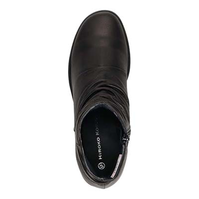 HIROKO KOSHINO キレイ目シルエット 柔らか素材 ショートブーツ   HKL4633 BLACK 23.0