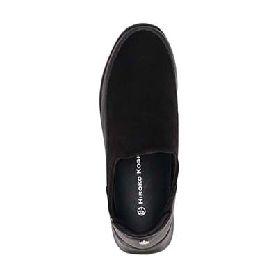 【撥水仕様】HIROKO KOSHINO　防滑　スリッポンカジュアルシューズ　HKL6206 BLACK 23.0
