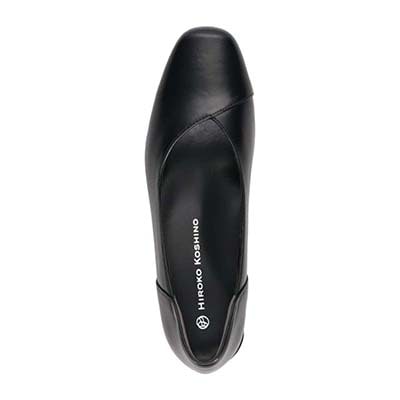 HIROKO KOSHINO 斜めVカットカジュアルパンプス HKL7511 BLACK 23.0