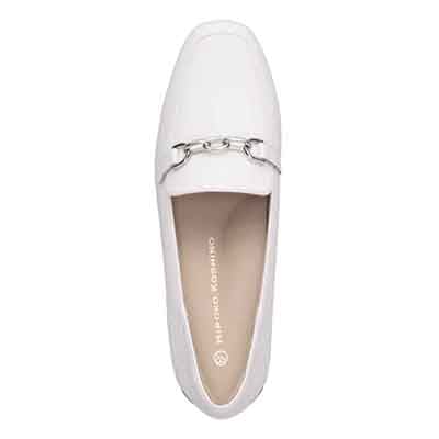 HIROKO KOSHINO  モールドソール・モカパンプス   HKL7524 WHITE 23.0