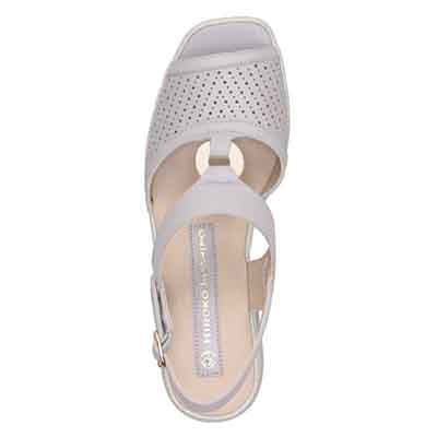 HIROKO KOSHINO バックストラップウェッジサンダル　HKL7528 GRAY M　(23.0～23.5)