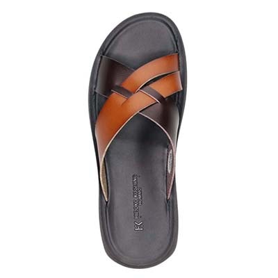 HIROKO KOSHINO HOMME  メンズ フラットサンダル　HR5911 BROWN/DARKBROWN M（25～25.5）