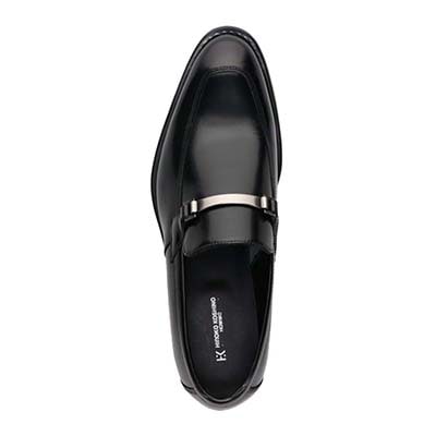 HIROKO KOSHINO HOMME  メンズ エレガント ビット金具付きユーチップスリッポンドレスシューズ　HR8004 BLACK 25.0