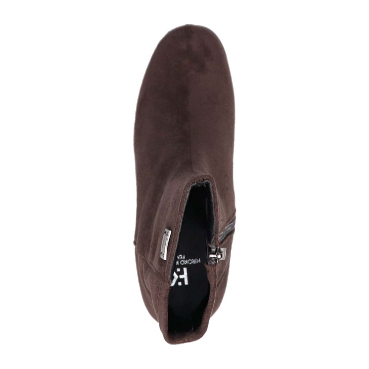 【撥水加工】HIROKO KOSHINO FEMME　ウエーブウエッジソールブーツ　HRL1009 GRAY-SILKY M　(23.0～23.5)