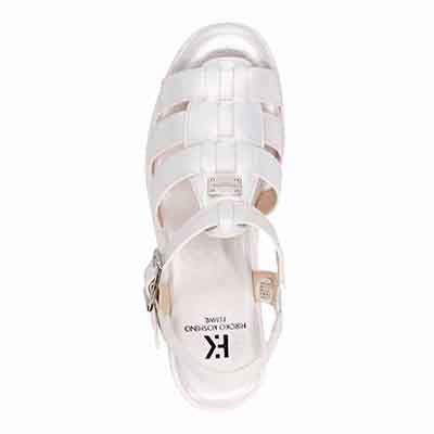 HIROKO KOSHINO FEMME　ウエッジソールグルカサンダル　HRL2006 SILVER M　(23.0～23.5)