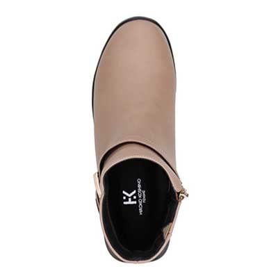 【撥水加工】HIROKO KOSHINO FEMME　防滑仕様デザインショートブーツ　HRL2011 OAK 23.0