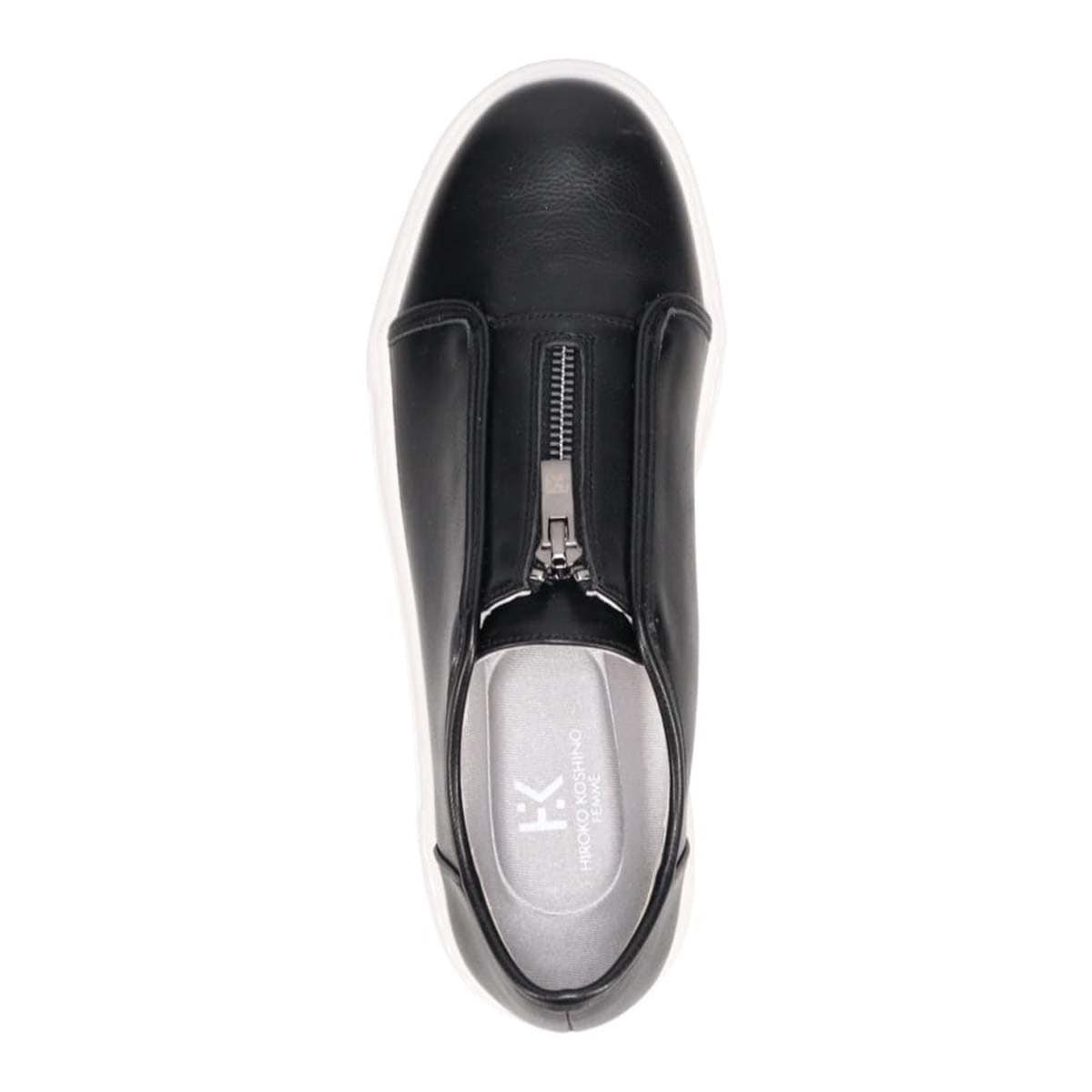 HIROKO KOSHINO FEMME センターファスナーで履きやすいスニーカー　HRL2017 BLACK 23.0