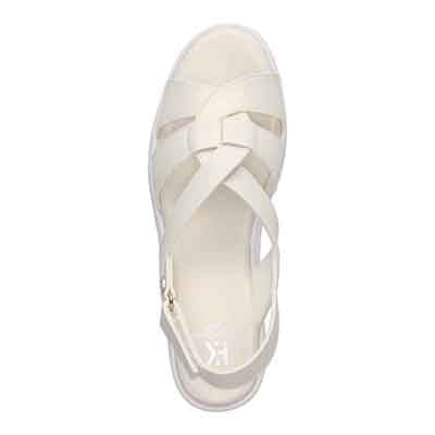 HIROKO KOSHINO FEMME クロスベルトウェッジサンダル HRL2028 IVORY 23.0