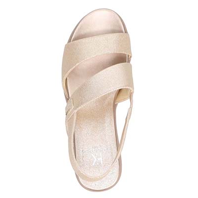 HIROKO KOSHINO FEMME 屈曲性のある6cmウェッッジソールサンダル　HRL5000 GOLD M　(23.0～23.5)