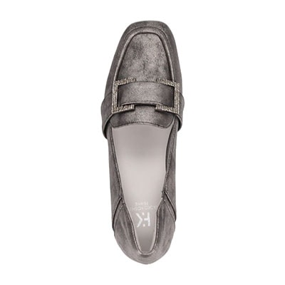 HIROKO KOSHINO FEMME　足元に華やぎと上品さを ヌバック×スムース素材 コンビローファー　HRL5004 ETHANE 23.0