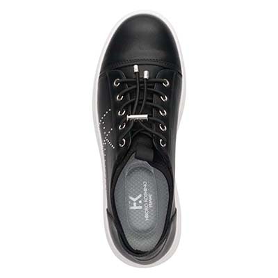 HIROKO KOSHINO FEMME 大人の遊び心と上品さを纏う、HKロゴスタッズスニーカー　HRL5008 BLACK 23.0