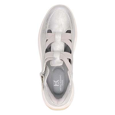 HIROKO KOSHINO FEMME クイックフィット ストラップ付スリッポンシューズ　HRL5009 SILVER 23.0