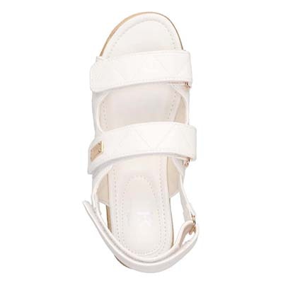 HIROKO KOSHINO FEMME キルティング&ジュート風の厚底ソールが大人可愛いサンダル　HRL6000 IVORY M　(23.0～23.5)