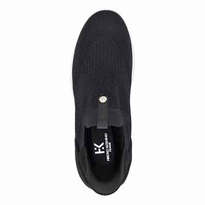 HIROKO KOSHINO FEMMEシンプルニットのスリッポンスニーカー HRL9000 BLACK 23.0