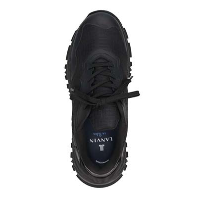 ランバンオンブルー LANVIN en Bleu 「リカバリーインソール」搭載で指圧効果により血行を115％促進。トレイルランニングスニーカー　LB1006XR BLACK 25.0