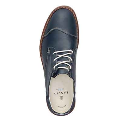 ランバンオンブルー LANVIN en Bleu 「Recovery Shiatsu Insole」搭載で指圧効果により血行を115％促進。LANVIN en Bleu　レースアップ カジュアルシューズ  LB1014XR NAVY 25.0