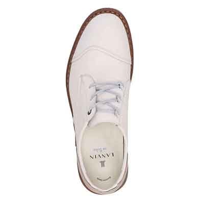 ランバンオンブルー LANVIN en Bleu 「Recovery Shiatsu Insole」搭載で指圧効果により血行を115％促進。LANVIN en Bleu　レースアップ カジュアルシューズ  LB1014XR WHITE 25.0