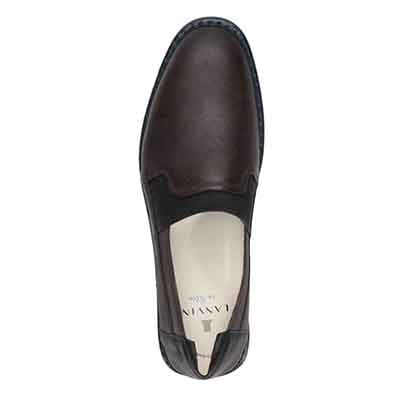 ランバンオンブルー LANVIN en Bleu 「Recovery Shiatsu Insole」搭載で指圧効果により血行をよくする。LANVIN en Bleu　ローファースリップオンシューズ  LB1015XR D-GRAY 25.0