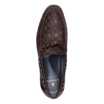 ランバンオンブルー LANVIN en Bleu 「Recovery Shiatsu Insole」搭載で指圧効果により血行をよくする。ローファースリップオンシューズ  LB1017XR D-BROWN 25.0
