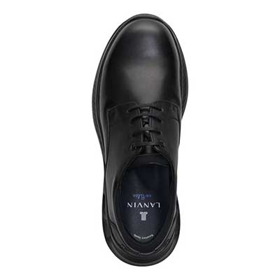 ランバンオンブルー LANVIN en Bleu 「リカバリーインソール」搭載で指圧効果により血行を115％促進。レースアップカジュアルシューズ　LB1019XR BLACK 25