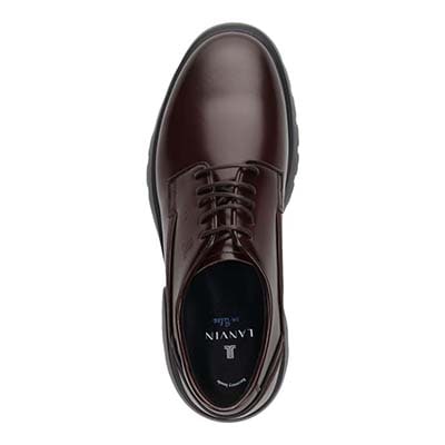 ランバンオンブルー LANVIN en Bleu 「リカバリーインソール」搭載で指圧効果により血行を115％促進。外羽根レースアップドレスカジュアルシューズ　LB3001XR D-BROWN 25.0