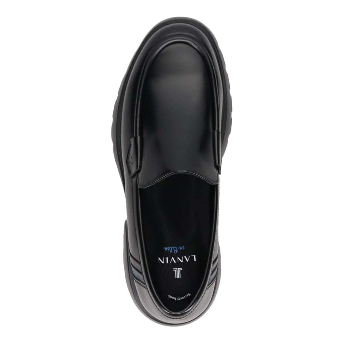 ランバンオンブルー LANVIN en Bleu 「リカバリーインソール」搭載で指圧効果により血行を115％促進。ユーチップスリッポンドレスカジュアルシューズ　LB3002XR BLACK 25.0