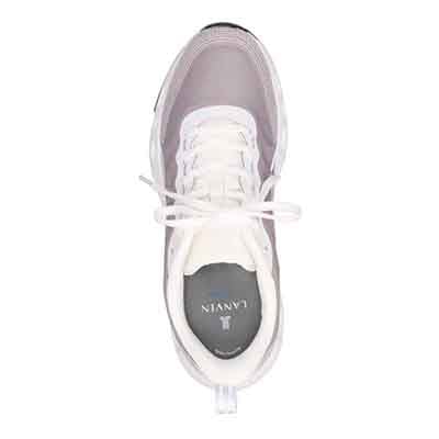 ランバンオンブルー LANVIN en Bleu 「リカバリー指圧インソール」搭載で指圧効果により血行を115％促進。クイックフィットレースアップカジュアルスニーカー　LB3031XR PURPLE 25.0