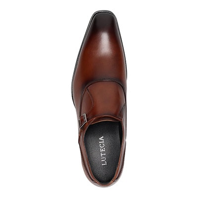 ルーテシア LUTECIA  ロングノーズ  モンクストラップ・ビジネスシューズ  LU7809 BLACK/WINE 25.0