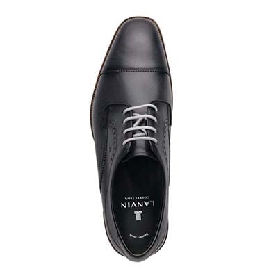 ランバンコレクション LANVIN COLLECTION 「リカバリーインソール」搭載で指圧効果により血行を115％促進。アンティーク仕上げカジュアルドレスダービーシューズ　LV1017XR GRAY 25.0