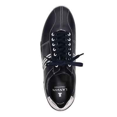 ランバンコレクション LANVIN COLLECTION 「リカバリー指圧インソール」搭載で指圧効果により血行を115％促進。ドライビング カジュアルスニーカー　LV2025XR NAVY 25.0