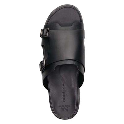 マドラス madras 特許 リカバリーメタインソール搭載シューズ  レザーサンダル  M532MT BLACK-EB M（25.0～25.5ｃｍ）