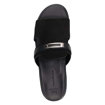 マドラス madras 特許 リカバリーメタインソール搭載シューズ  レザーサンダル  M533MT BLACK-SILKY M（25.0～25.5ｃｍ）