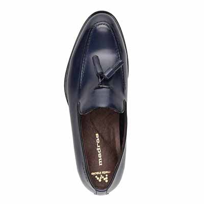 マドラス madras 特許 リカバリーメタインソール搭載シューズ  高雅で優美なプレステージライン タッセル付きユーチップ・スリッポンビジネスシューズ　M555MT BLUE 25.0