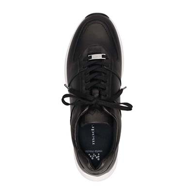 マドラス madras 特許 リカバリーメタインソール搭載シューズ  メンズカジュアルレザースニーカー　M560MT　ユニセックスサイズ展開 BLACK/WHITE 25.0