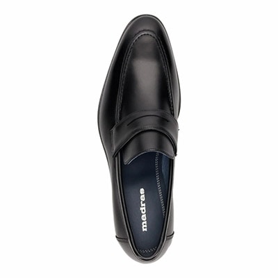 マドラス madras コインローファー   M6203A BLACK 25.0