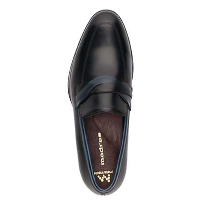 マドラス madras 特許 リカバリーメタインソール搭載シューズ  ベルト付きユーチップスリッポンドレスシューズ　M621MT BLACK/NAVY 25.0