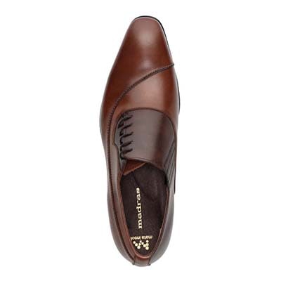 マドラス madras 特許 リカバリーメタインソール搭載シューズ  サイドレースドレスシューズ　M643MT BROWN/DARKBROWN 25.0